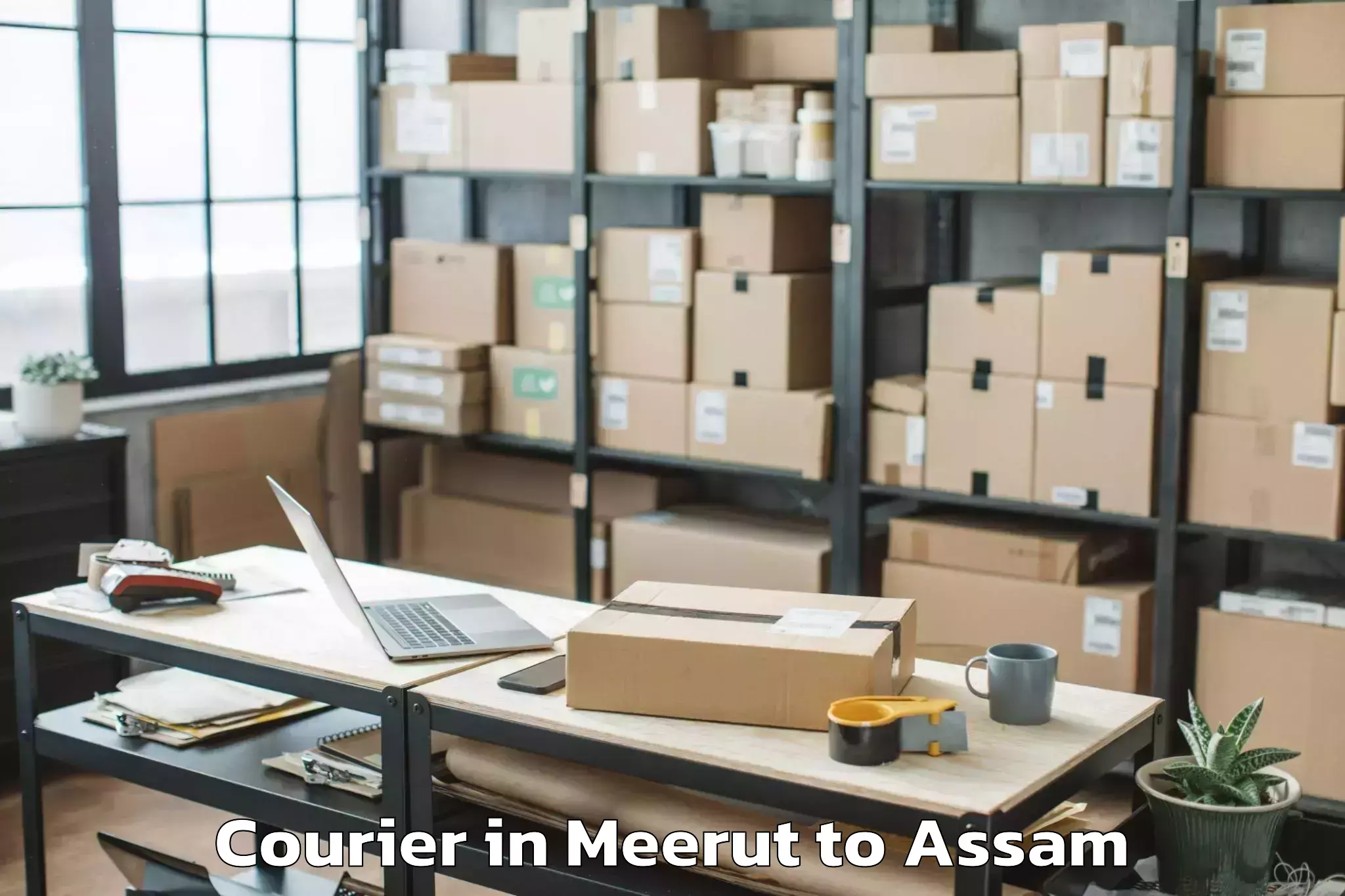 Get Meerut to Golokganj Pt Courier